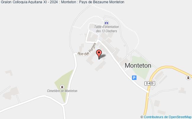 plan Colloquia Aquitana Xi - 2024 : Monteton : Pays De Bezaume Monteton