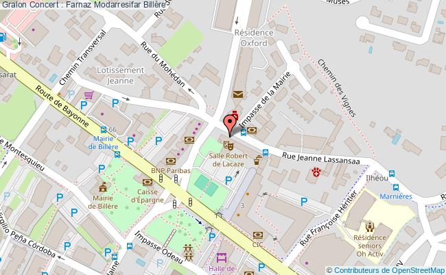 plan Concert : Farnaz Modarresifar Billère