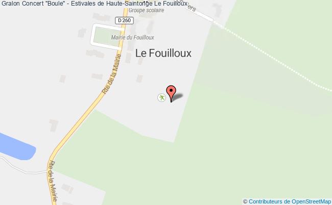 plan Concert "boule" - Estivales De Haute-saintonge Le Fouilloux