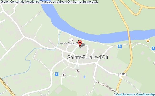 plan Concert De L'académie "musique En Vallée D'olt" Sainte-Eulalie-d'Olt
