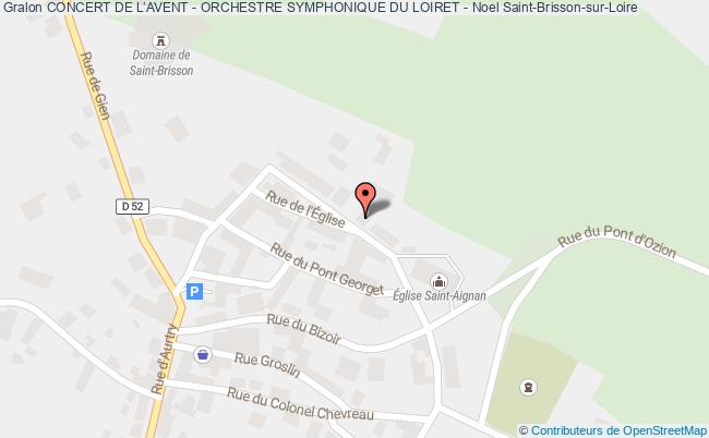 plan Concert De L’avent - Orchestre Symphonique Du Loiret - Noel Saint-Brisson-sur-Loire
