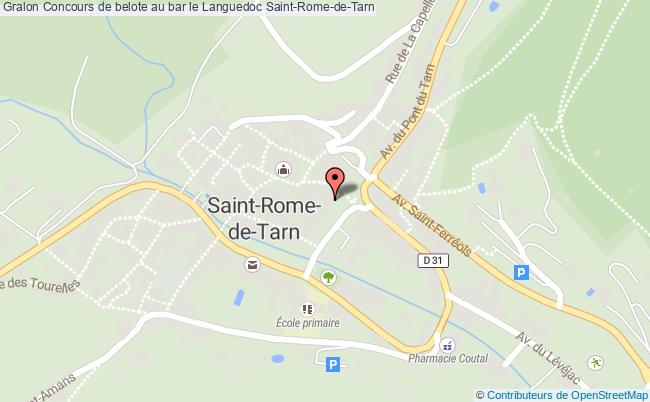 plan Concours De Belote Au Bar Le Languedoc Saint-Rome-de-Tarn