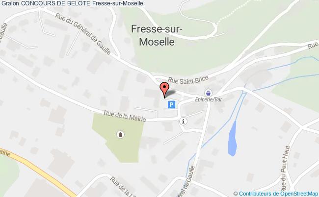 plan Concours De Belote Fresse-sur-Moselle