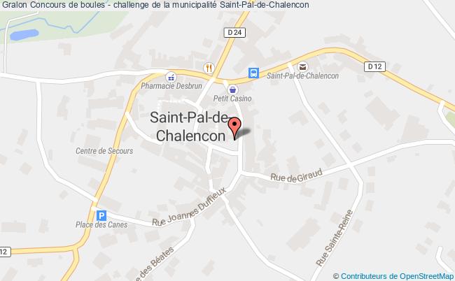 plan Concours De Boules - Challenge De La Municipalité Saint-Pal-de-Chalencon