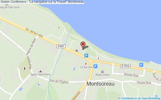 plan Conférence : "la Navigation Sur Le Thouet" Montsoreau