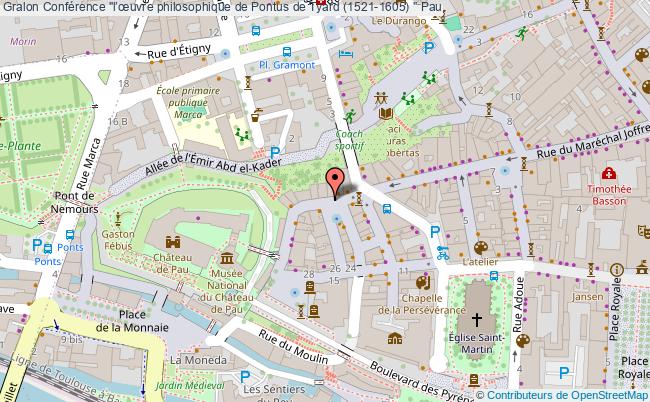 plan Conférence "l’œuvre Philosophique De Pontus De Tyard (1521-1605) " Pau