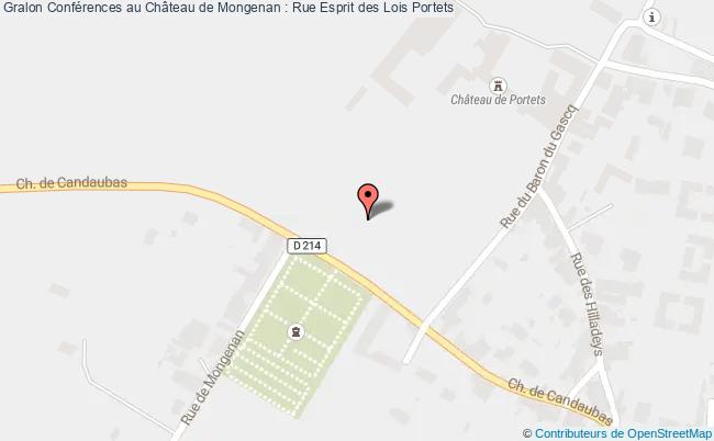 plan Conférences Au Château De Mongenan : Rue Esprit Des Lois Portets