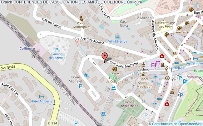 plan ConfÉrences De L’association Des Amis De Collioure Collioure