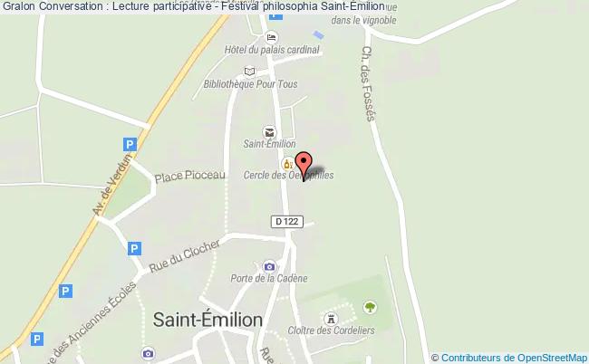 plan Conversation : Lecture Participative - Festival Philosophia Saint-Emilion