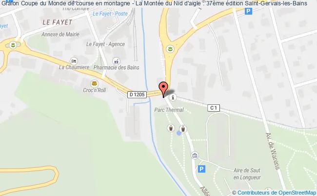 plan Coupe Du Monde De Course En Montagne - La Montée Du Nid D'aigle : 37ème édition Saint-Gervais-les-Bains