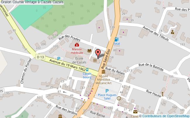 plan Course à Cazals Cazals