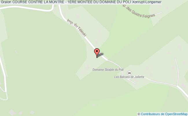 plan Course Contre La Montre - 2eme Montee Du Domaine Du Poli Xonrupt-Longemer