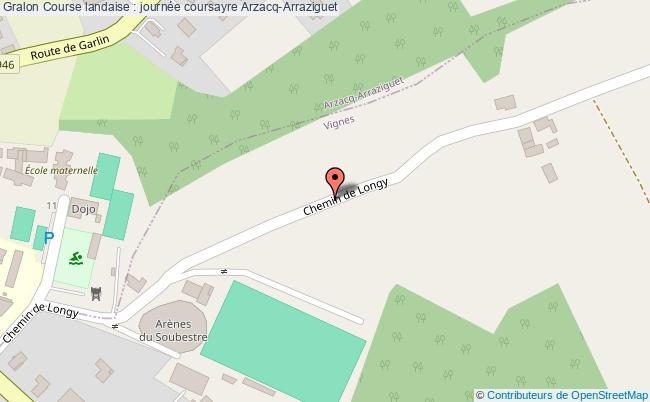 plan Course Landaise : Journée Coursayre Arzacq-Arraziguet