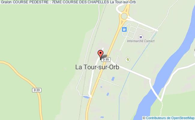 plan Course PÉdestre : 7Ème Course Des Chapelles La Tour-sur-Orb