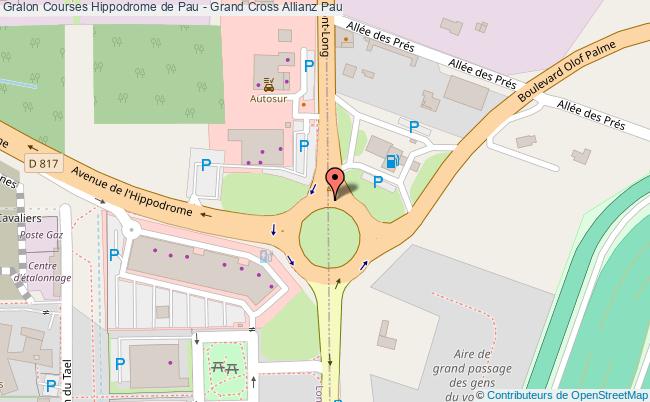 plan Courses Hippodrome De Pau - Grand Cross Allianz Pau