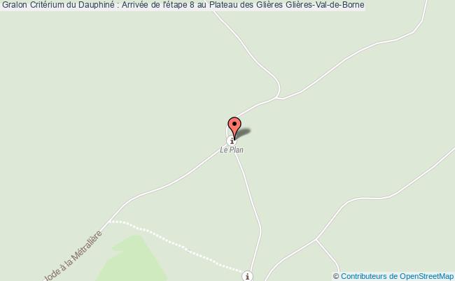 plan Critérium Du Dauphiné : Arrivée De L'étape 8 Au Plateau Des Glières Thorens-Glières