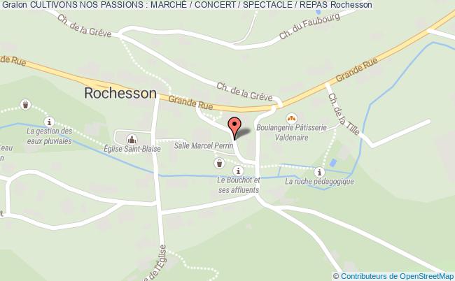 plan Cultivons Nos Passions : MarchÉ / Concert / Spectacle / Repas Rochesson