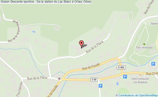 plan Descente Sportive à Vtt Accompagnée - De La Station Du Lac Blanc à Orbey Orbey