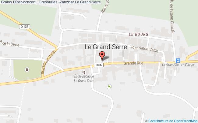plan Dîner-concert : Grenouilles -zanzibar Le Grand-Serre