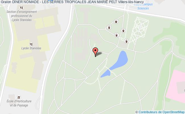 plan DÎner Nomade - Les Serres Tropicales Jean Marie Pelt Villers-lès-Nancy