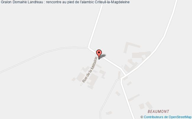 plan Domaine Landreau : Rencontre Au Pied De L'alambic Criteuil-la-Magdeleine