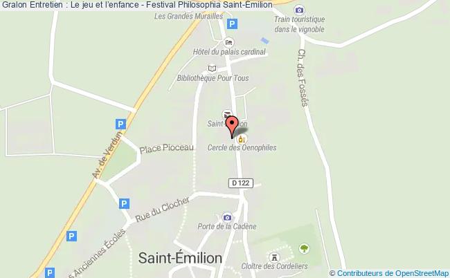 plan Entretien : Le Jeu Et L’enfance - Festival Philosophia Saint-Emilion