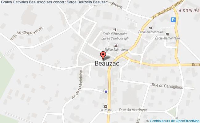 plan Estivales Beauzacoises Concert Serge Beuzelin Beauzac