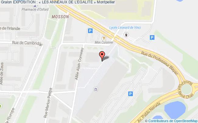 plan Exposition : « Les Anneaux De L’egalitÉ » Montpellier