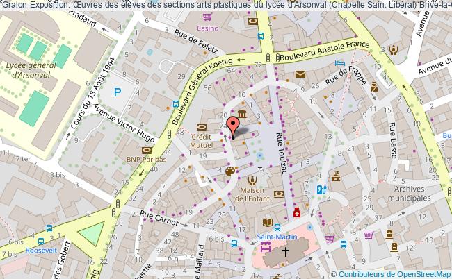 plan Exposition: Echos De L'âme (chapelle Saint Libéral) Brive-la-Gaillarde