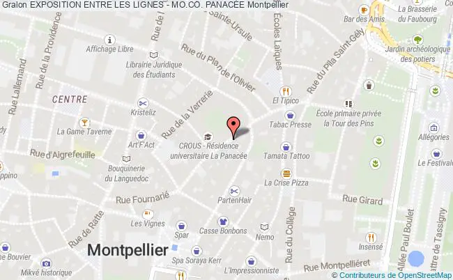plan Exposition Entre Les Lignes - Mo.co. PanacÉe Montpellier