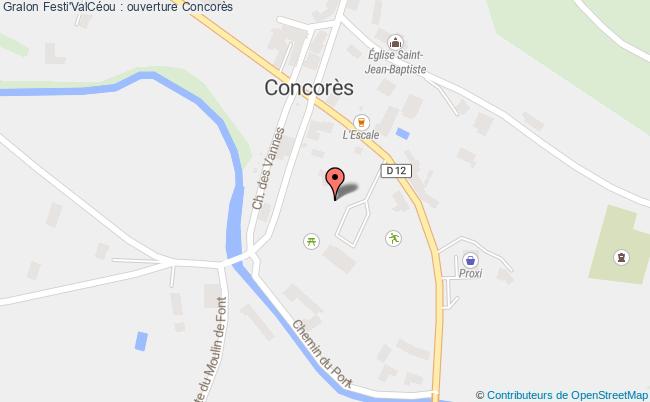 plan Festi'valcéou :  Dimanche Concorès