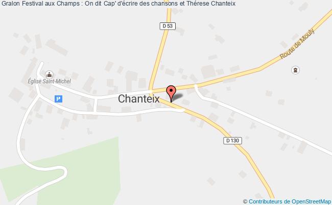 plan Festival Aux Champs : On Dit Cap' D'écrire Des Chansons Et Thérese Chanteix