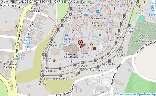 plan Festival De Carcassonne - Chris Isaak Carcassonne