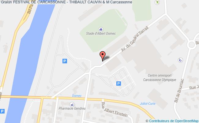 plan Festival De Carcassonne - Thibault Cauvin & M Carcassonne