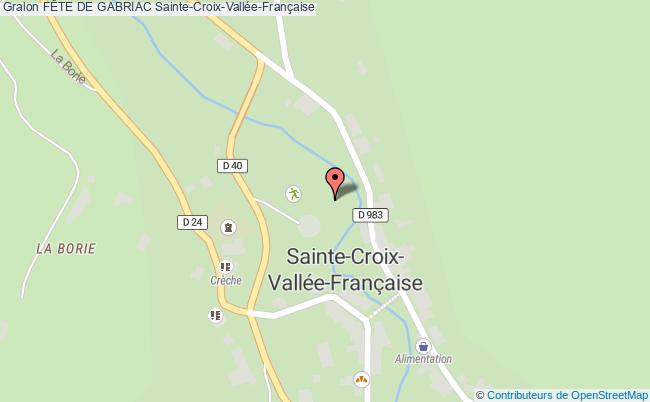 plan FÊte De Gabriac Sainte-Croix-Vallée-Française