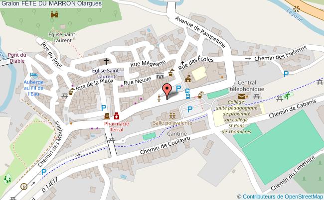 plan FÊte Du Marron Olargues