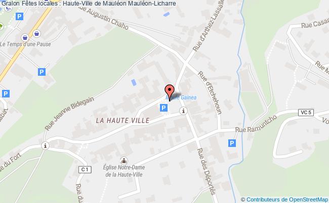 plan Fêtes Locales : Haute-ville De Mauléon Mauléon-Licharre
