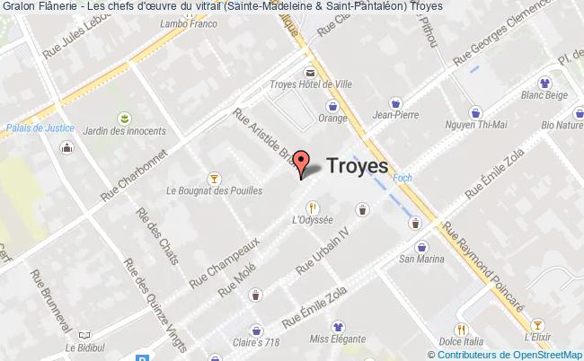 plan Flânerie - Les Chefs D'œuvre Du Vitrail (sainte-madeleine &amp; Saint-pantaléon) Troyes
