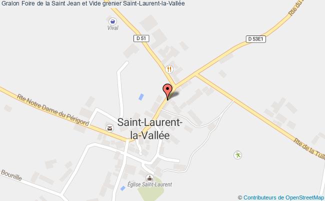 plan Foire De La Saint Jean Et Vide Grenier Saint-Laurent-la-Vallée