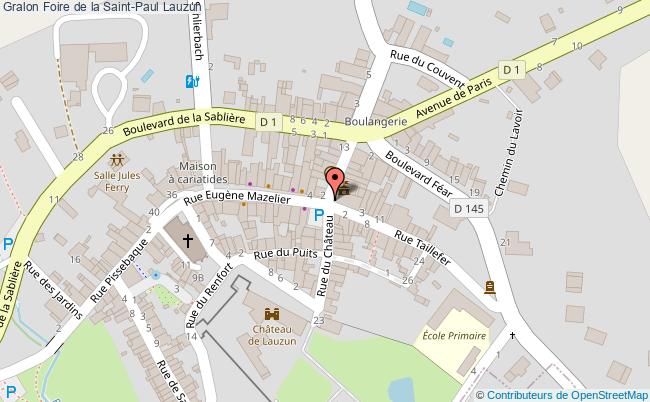 plan Foire De La Saint-paul Lauzun