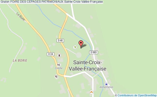 plan Foire Des CÉpages Patrimoniaux Sainte-Croix-Vallée-Française