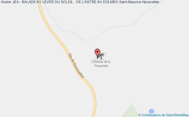 plan Jea - Balade Au Lever Du Soleil : De L'astre Au Dolmen Saint-Maurice-Navacelles