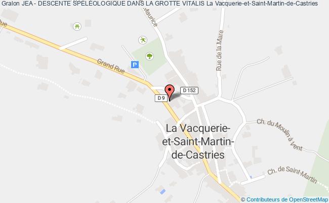 plan Jea - Descente SpÉlÉologique Dans La Grotte Vitalis La Vacquerie-et-Saint-Martin-de-Castries