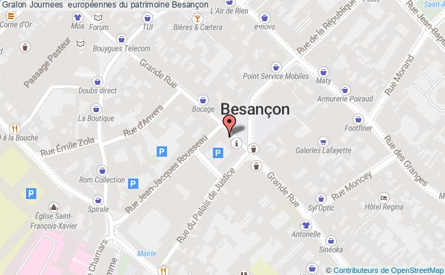 plan Journées  Européennes Du Patrimoine Besançon