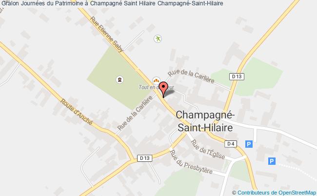 plan Journées Du Patrimoine à Champagné Saint Hilaire Champagné-Saint-Hilaire