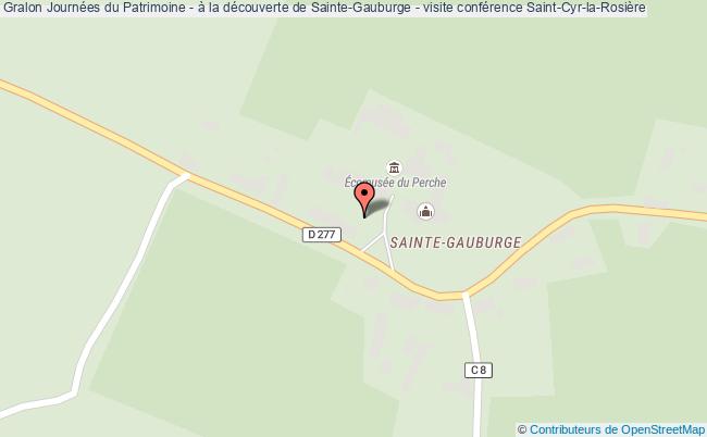 plan Journées Du Patrimoine - à La Découverte De Sainte-gauburge - Visite Conférence Saint-Cyr-la-Rosière