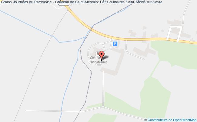 plan Journées Du Patrimoine - Château De Saint-mesmin: Défis Culinaires Saint-André-sur-Sèvre