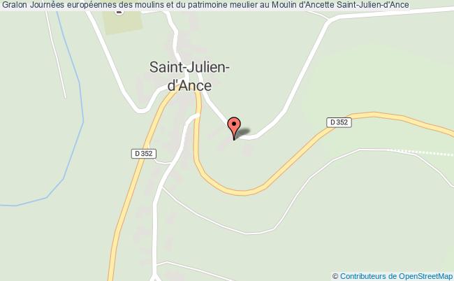 plan Journées Européennes Des Moulins Et Du Patrimoine Meulier Au Moulin D'ancette Saint-Julien-d'Ance
