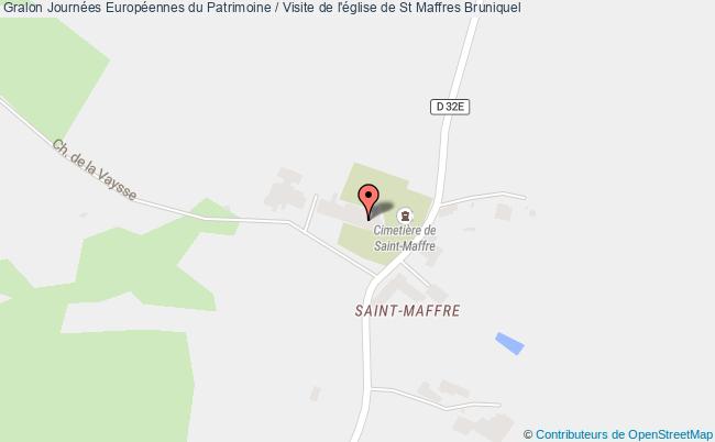 plan Journées Européennes Du Patrimoine / Visite De L'église De St Maffres Bruniquel