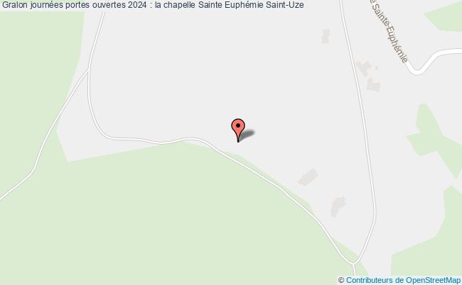 plan Journées Portes Ouvertes 2024 : La Chapelle Sainte Euphémie Saint-Uze